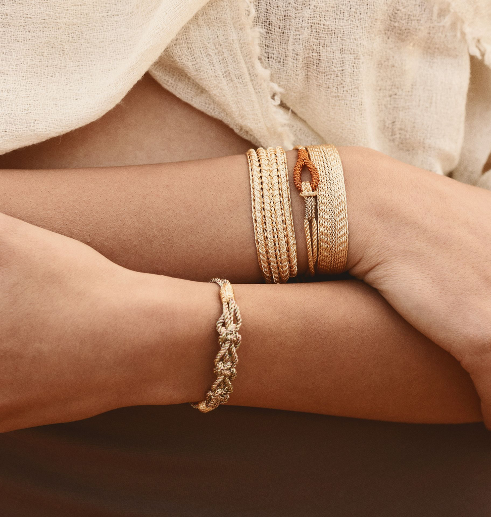 BRACELET LEILA - TISSÉ SUR FIL D’OR