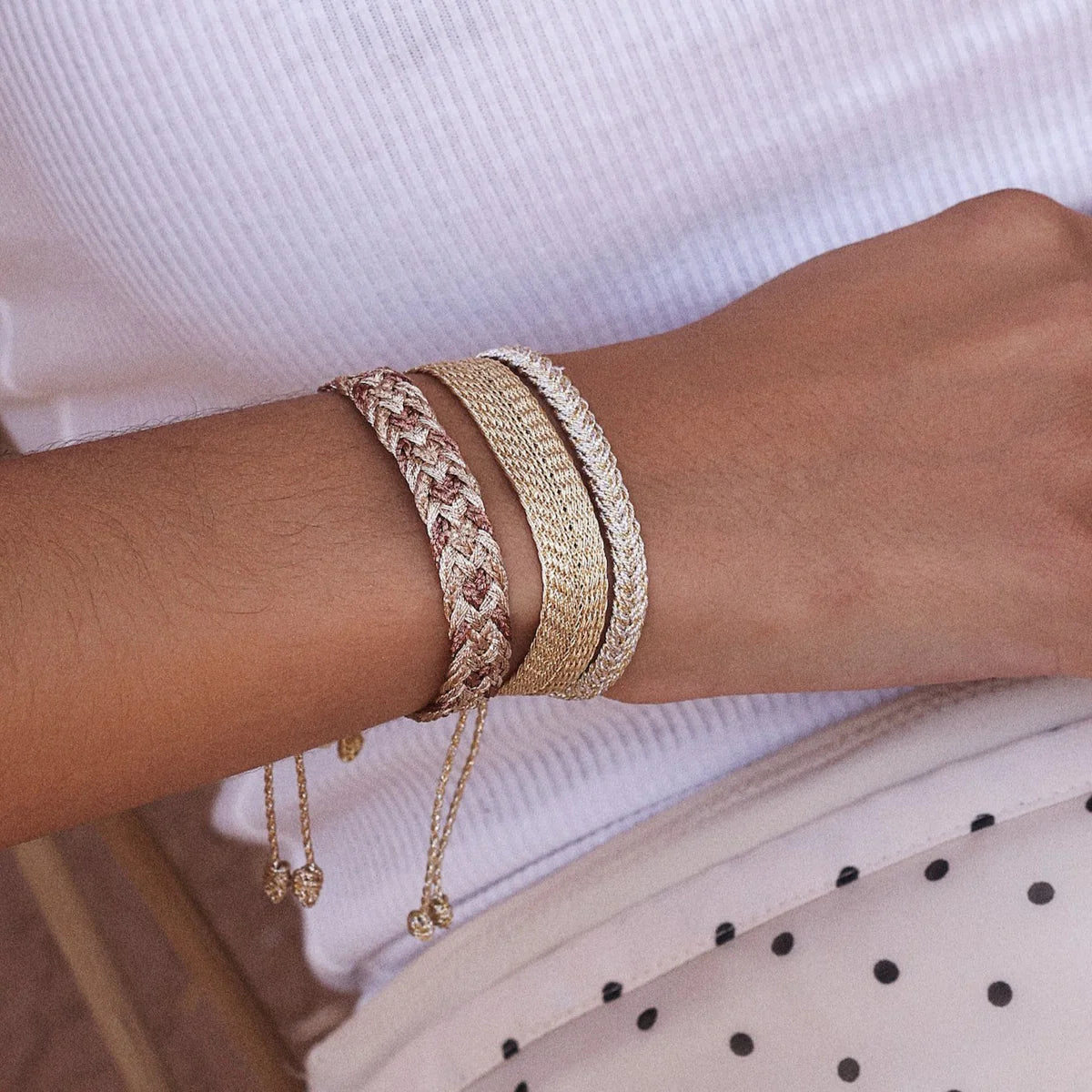 BRACELET SHELDY - TISSÉ SUR FIL D’OR