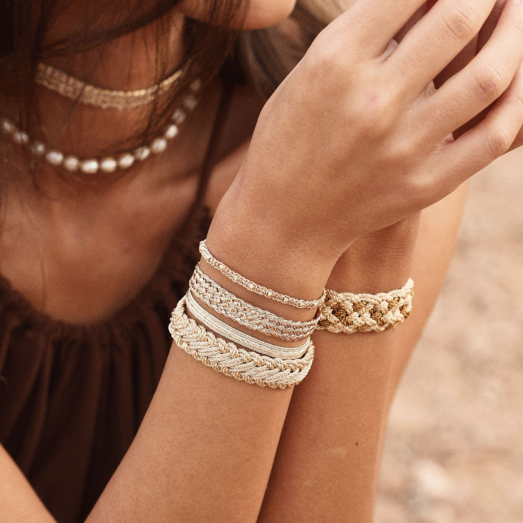 BRACELET ALBANE - TISSÉ SUR FIL D’OR