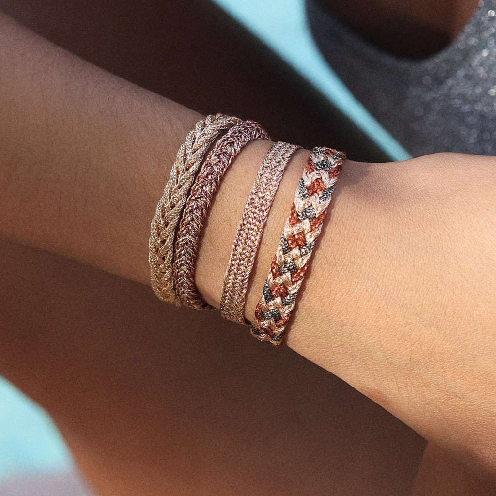 BRACELET ROZENN - TISSE SUR FIL D’OR