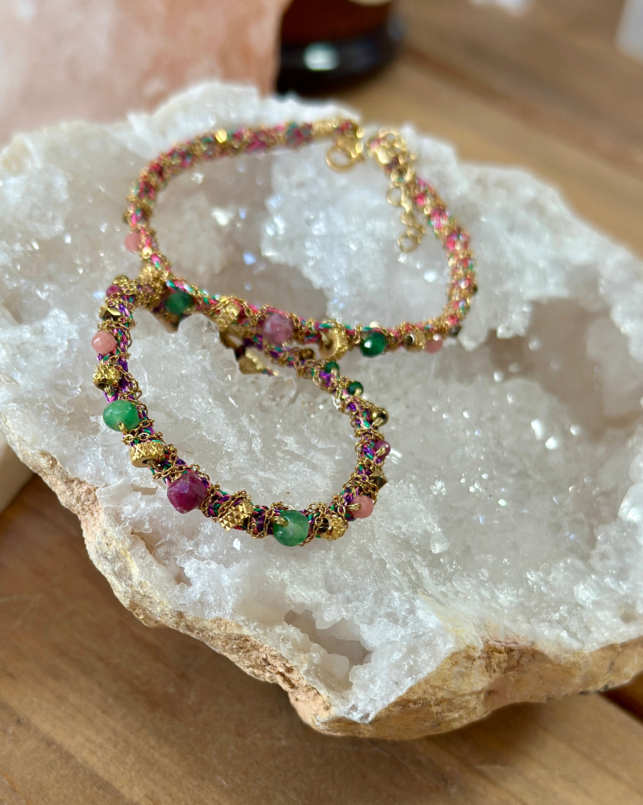 BRACELET TISSUS PIERRES