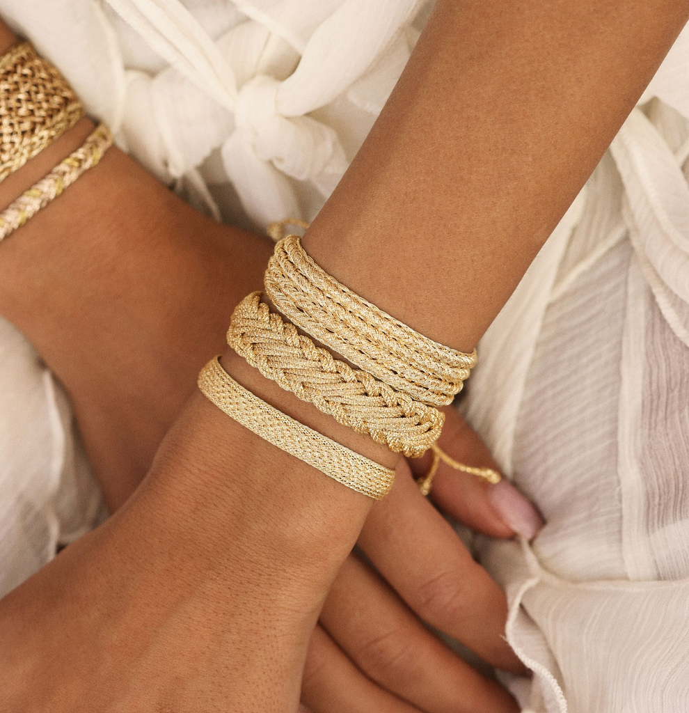 BRACELET LEILA - TISSÉ SUR FIL D’OR